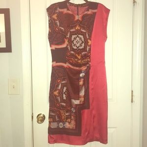 ETRO red floral silk dress